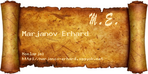 Marjanov Erhard névjegykártya